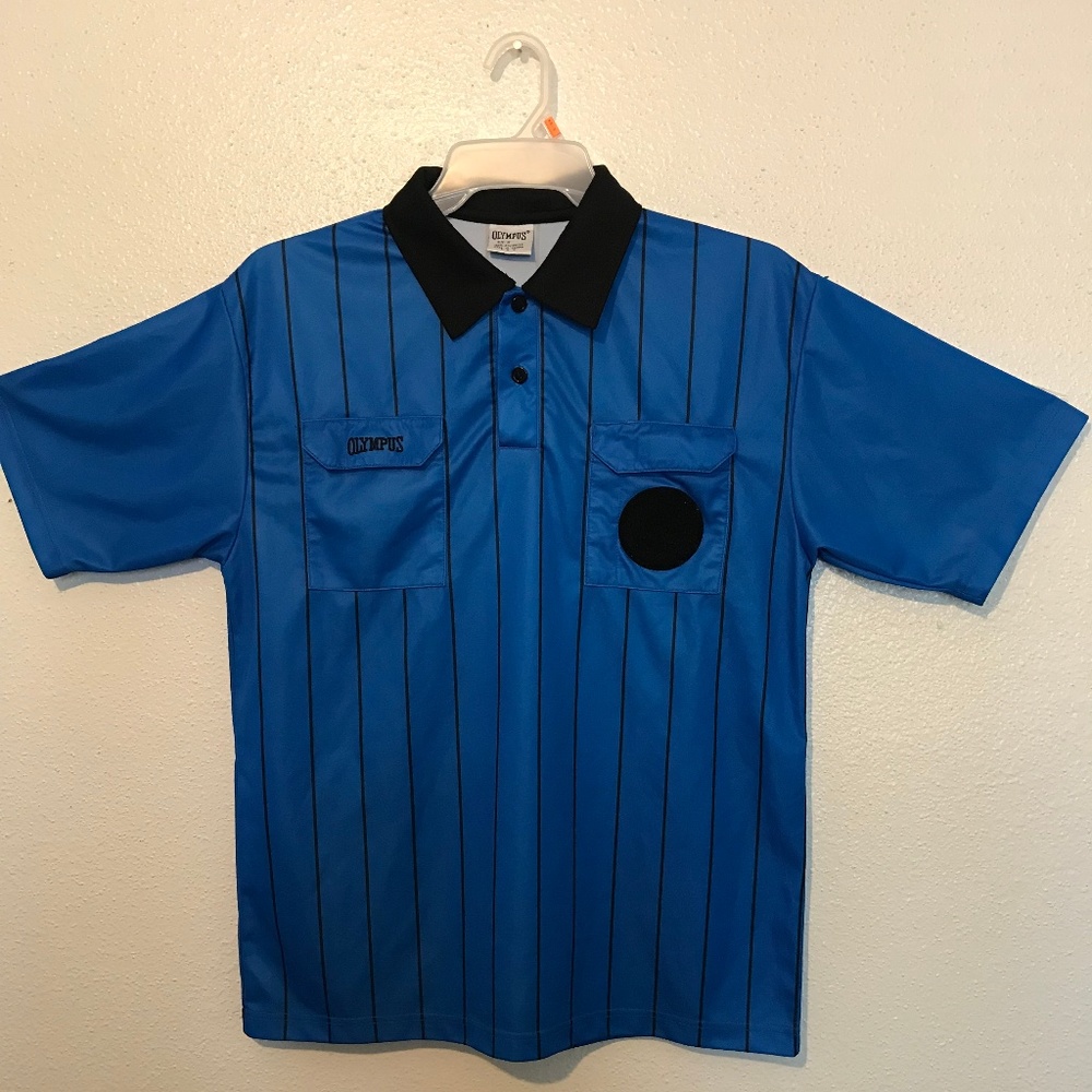 Olympus Soccer Referee Jersey Shirt Medium Blue